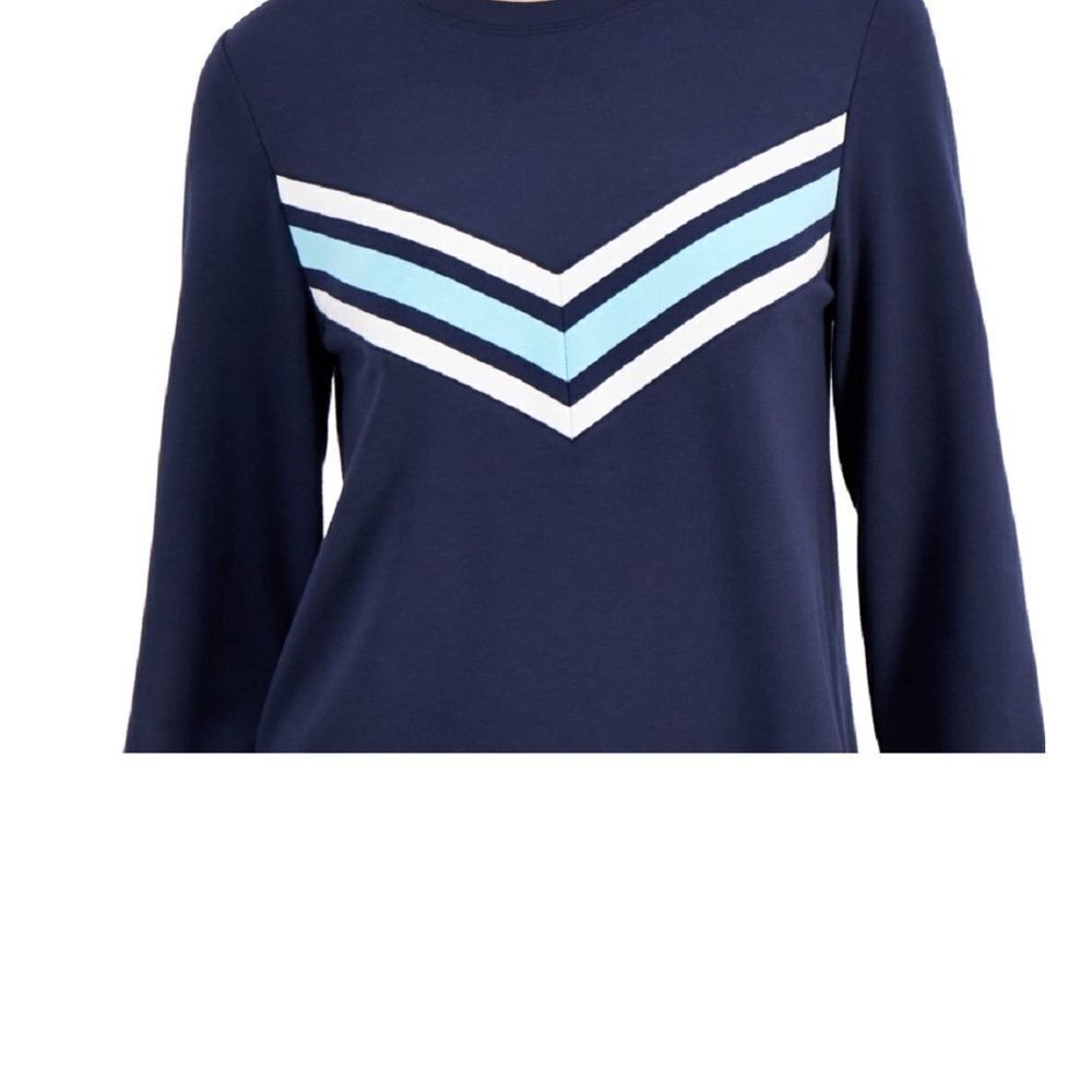 ID Ideology Women's Active Chevron long sleeve shirt, Top Blue Size Large - Picture 3 of 9